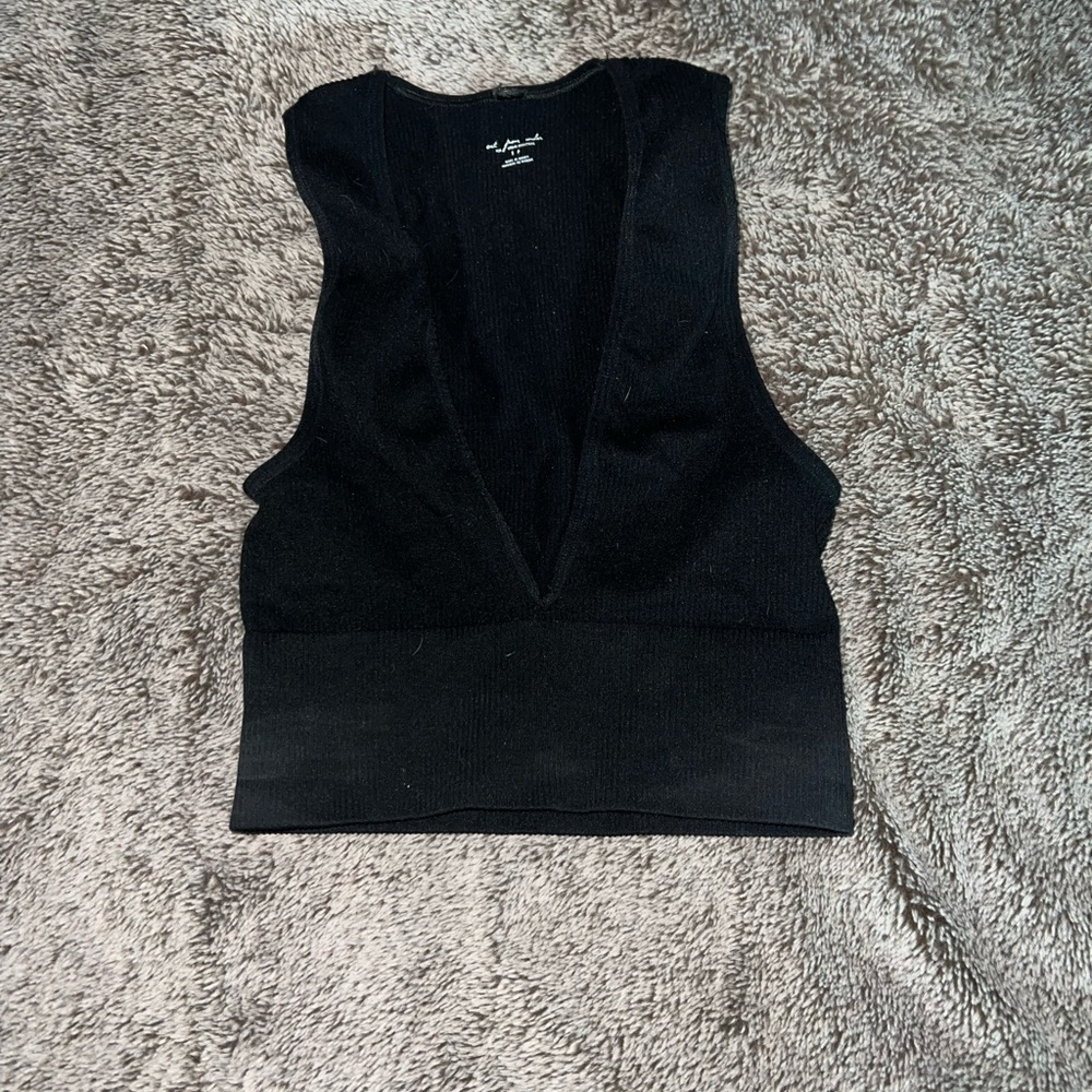 Urban Outfitters Black Sleeveless Crop Top